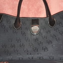 Dooney & Bourke Signature Black Canvas Purse