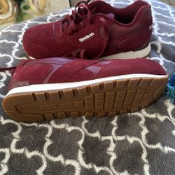Burgundy Reebok Composite Toe  Work Shoes 
