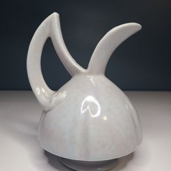 Vintage Light Gray Gonder Pitcher Vase