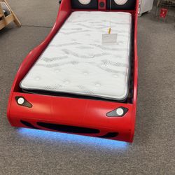 Novelty race car bed design is perfect for kids,  (Twin Bed) Without The Mattress 
