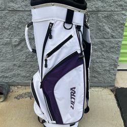 Wilson Ultra Carry Cart Bag White And Purple, 7 Way top golf bag golf club