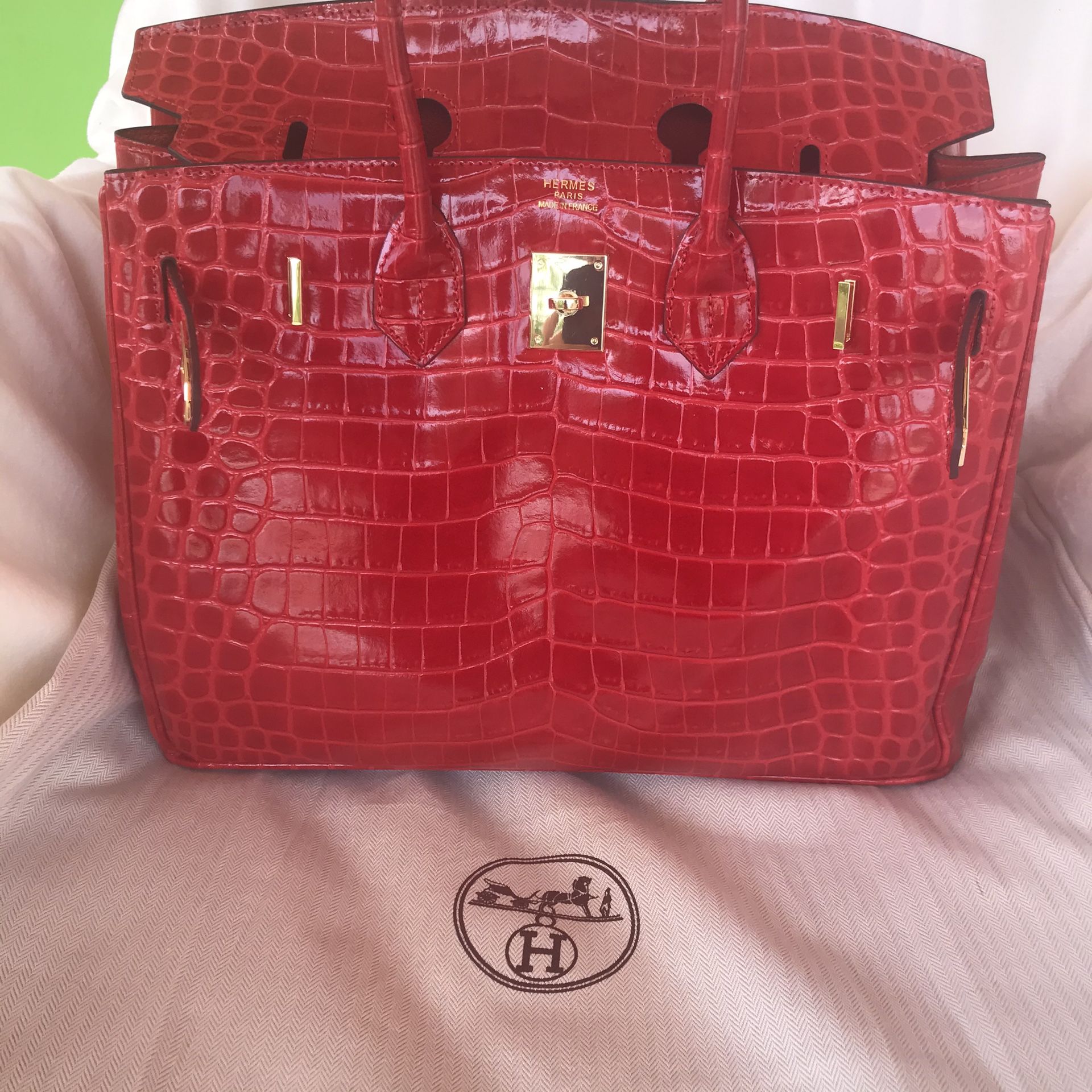 Brand new red Hermes bag