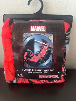 Deadpool Super Plush Throw Blanket 48”x60”