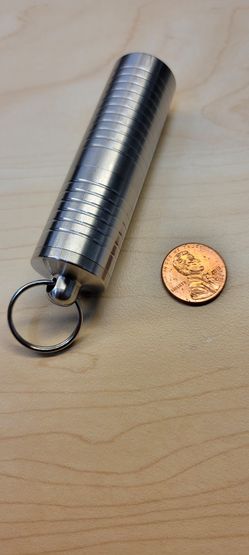 Cielo - American made all stainless steel pill holder.
