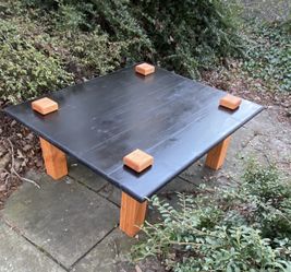 Solid Wood Black-Stained Coffee Table