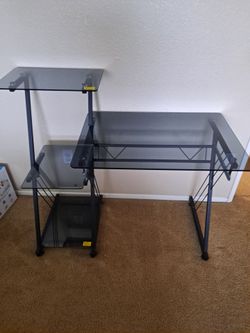 Glass desk