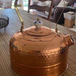 Vintage, Copper, Tea, Kettle