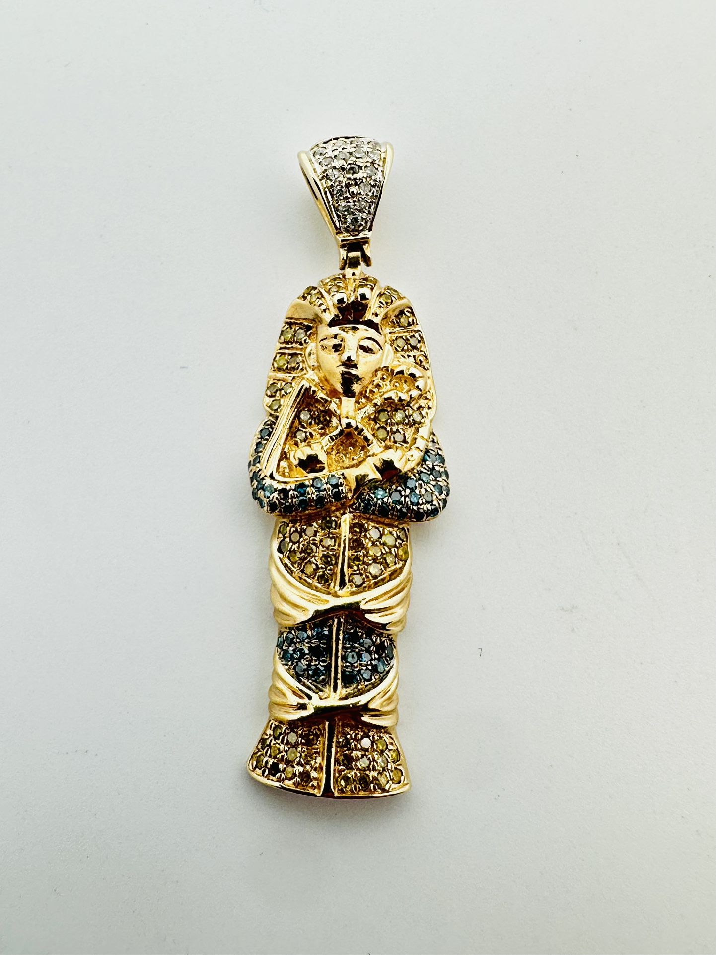 10k Gold & Diamond Pharaoh Pendant