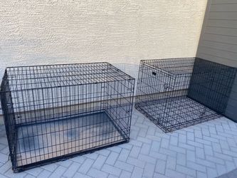 Folding Wire Dog Crates – Set of 2