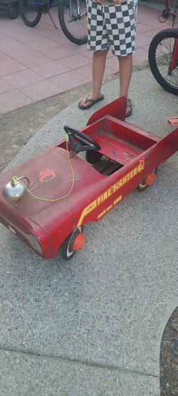 Peddle car. Fire truck