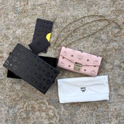 MCM Visetos Patricia Wallet Soft Pink