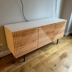 Roomfitters Mid Century Modern TV Stand for TVs up to 65" - 15.51"D x 57.09 "W x 26.97"H