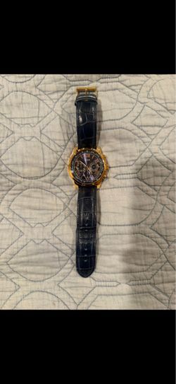 GUESS U0380G5 Men’s Chronograph Watch – Rose Gold & Blue