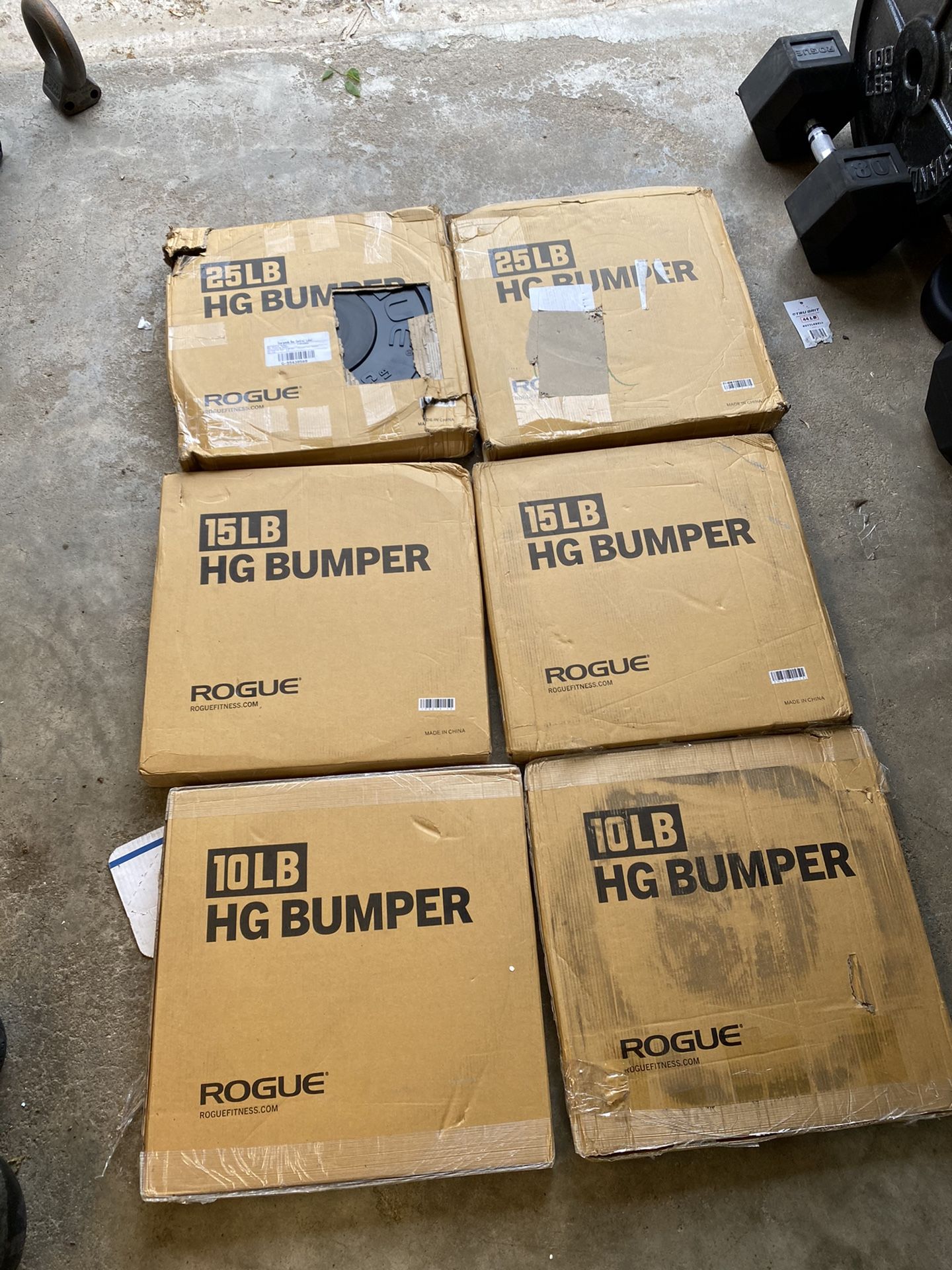 Rogue Fitness HG Bumper Plate Set 10-15-25lb Pairs