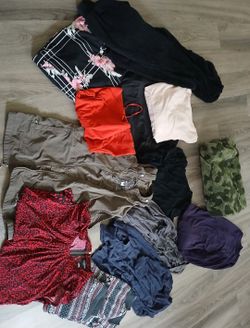Large bundle of women's clothes and shoes