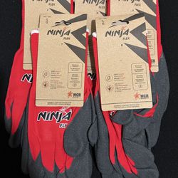 MCR Safety Ninja® Flex Latex Coated Palm N Fingertip Gloves N9680L Large