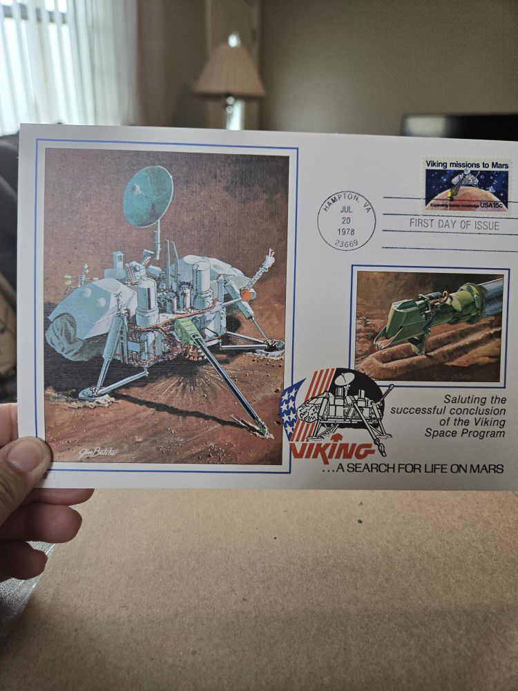 Viking A Search For Life For Mars Card And Stamp