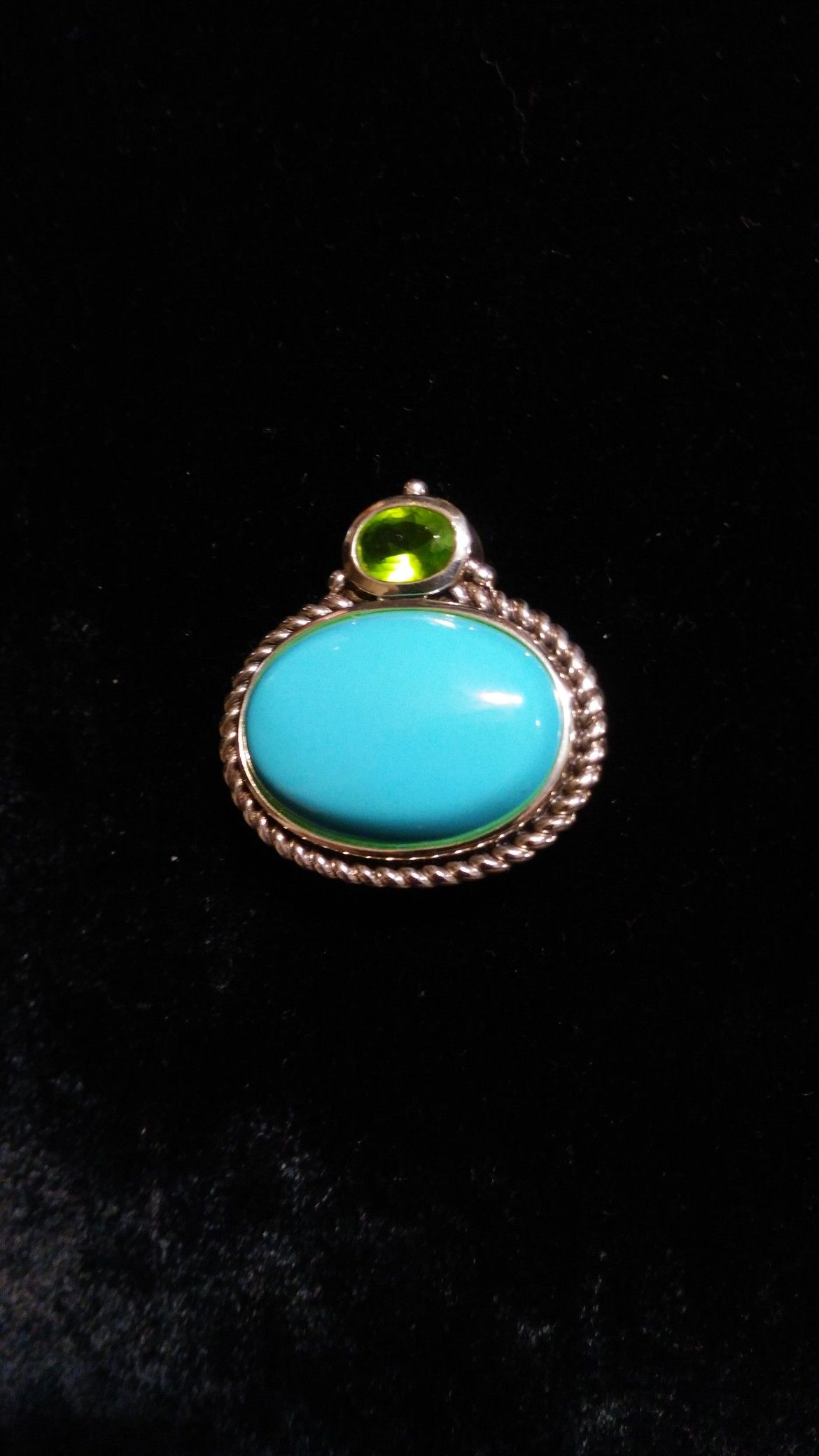 Sterling silver turquoise pendant