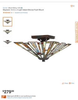 Light Fixture. Color Glass. 