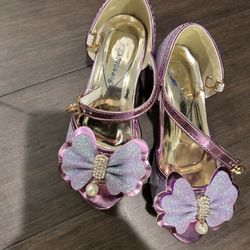 Princess Glitter JIADuoWang Pink Purple sparkle heel Diamonds Little Girl 10 27
