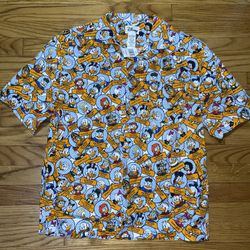 Disney Parks Disney Ducks Family Button Up Camp Shirt Men’s Sz XS New! 