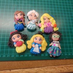 Handmade Princess Clay Lot  Of 6pz  Flexible Paste 