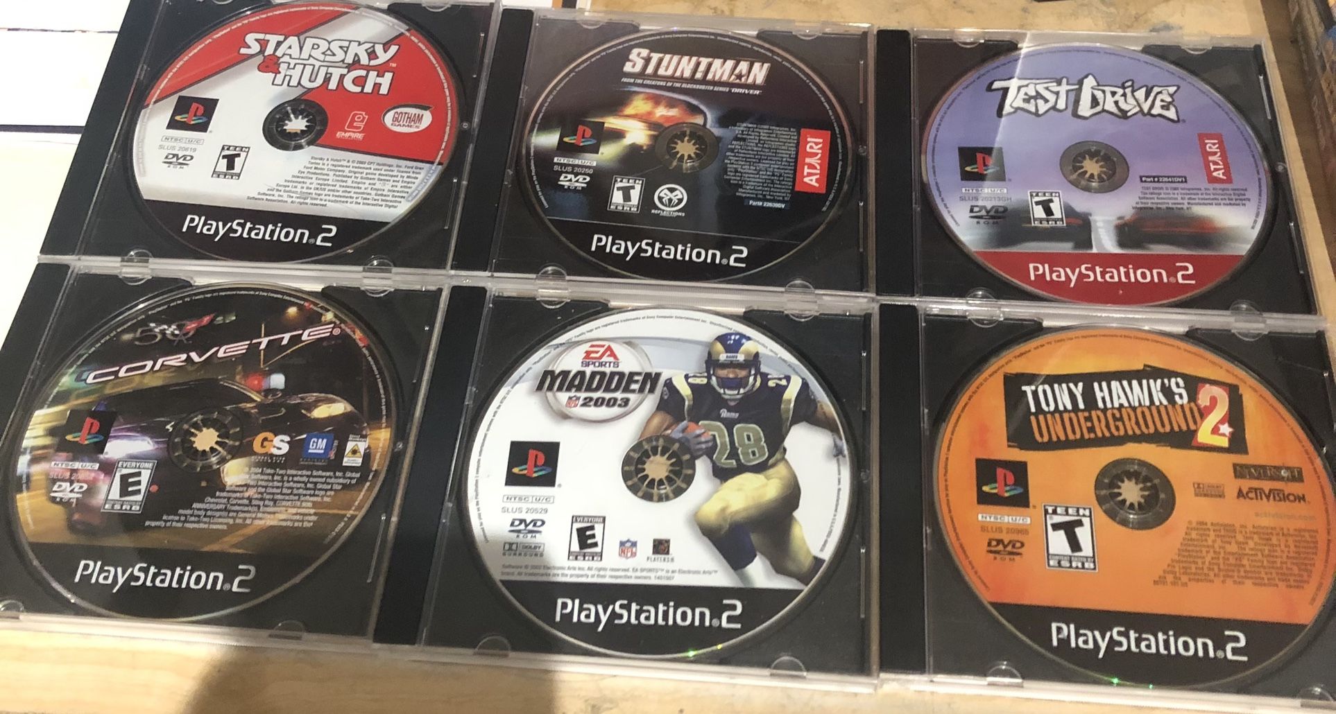 6 Ps2 Games In Jewel Cases