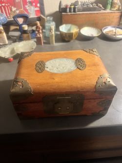 Jade Inlay Jewelry Box 