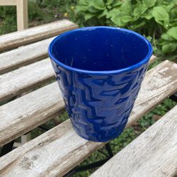 Small Blue Ceramic Pot 