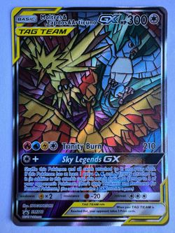 Pokemon Moltres & Zapdos & Articuno GX SM210 Hidden Fates Promo Near Mint
