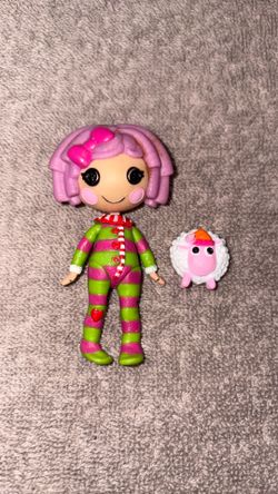 Lalaloopsy  Mini Doll. Pillow  Featherbed in green  striped pj. &. Pet