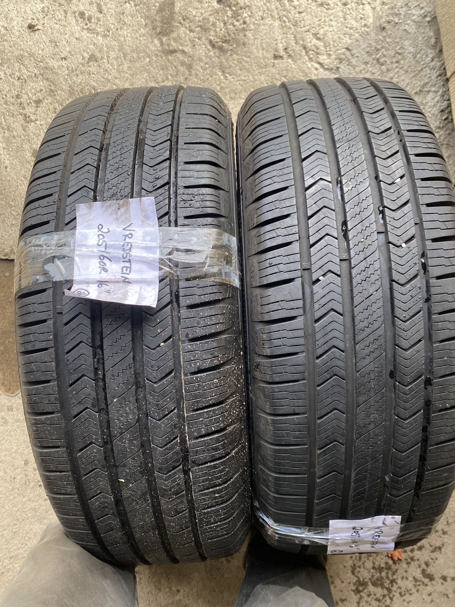 Pair Like New Tires 205 60 16