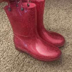 Sparkly Pink Rain boots