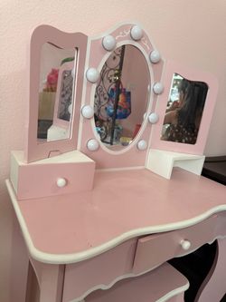 Pink vanity