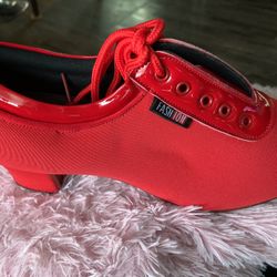 Women's Red Canvas 3.5cm/5cm Heels Ballroom Dance Shoes Teaching & Practice Shoes  