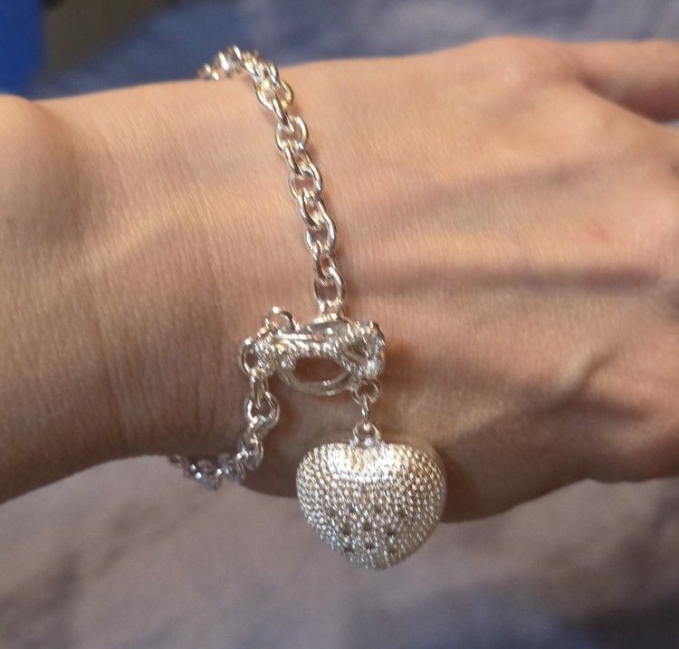 Silver Heart Bracelet
