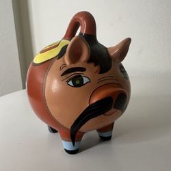 Vintage Ceramic Cowboy Mayabella Piggy Bank