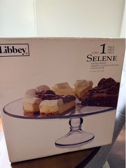 Libbey cake stand