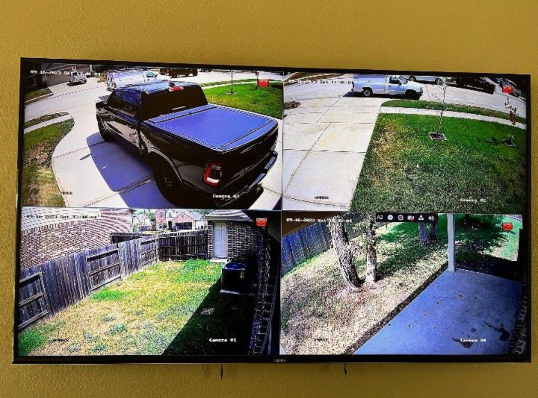 4 Camaras De Seguridad 4 CCTV Security Cameras With Recorder❗️INSTALLED❗️INSTALADAS 💯