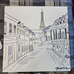 Hobby Lobby Paris Art Frame Shiny Eifel Tower 