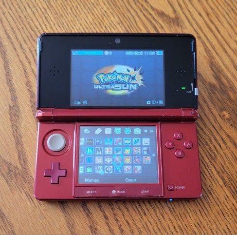 Flame Red Nintendo 3DS - 64GB -  Loaded - Pokemon
