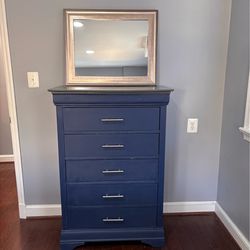 Dresser, night stands, mirror, desk/vanity