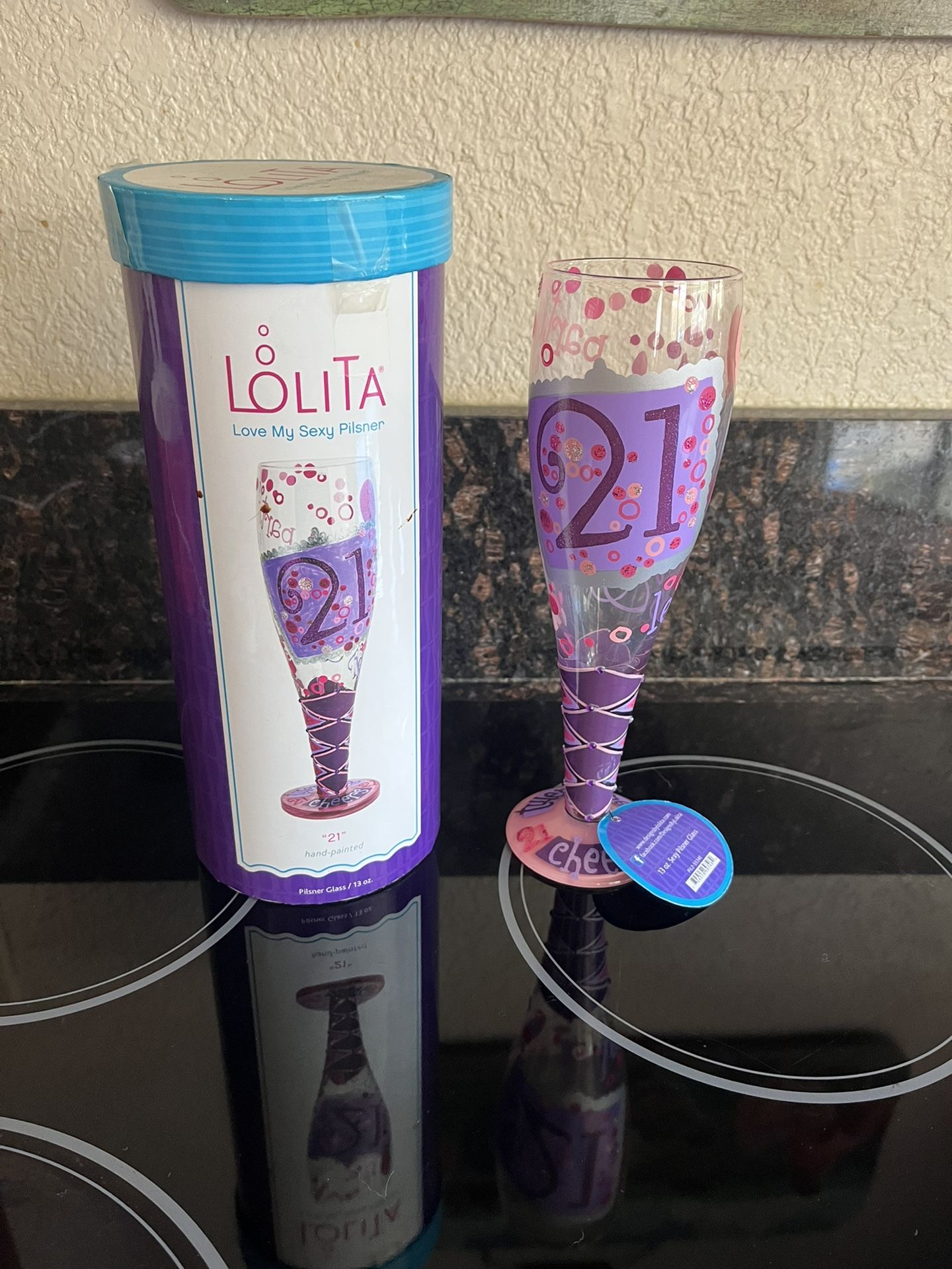 Hand Painted Pilsner Glass