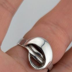 ✨💍Beautiful 925 SILVER RING SIGNED Aurora Borealis |S 10✨💍