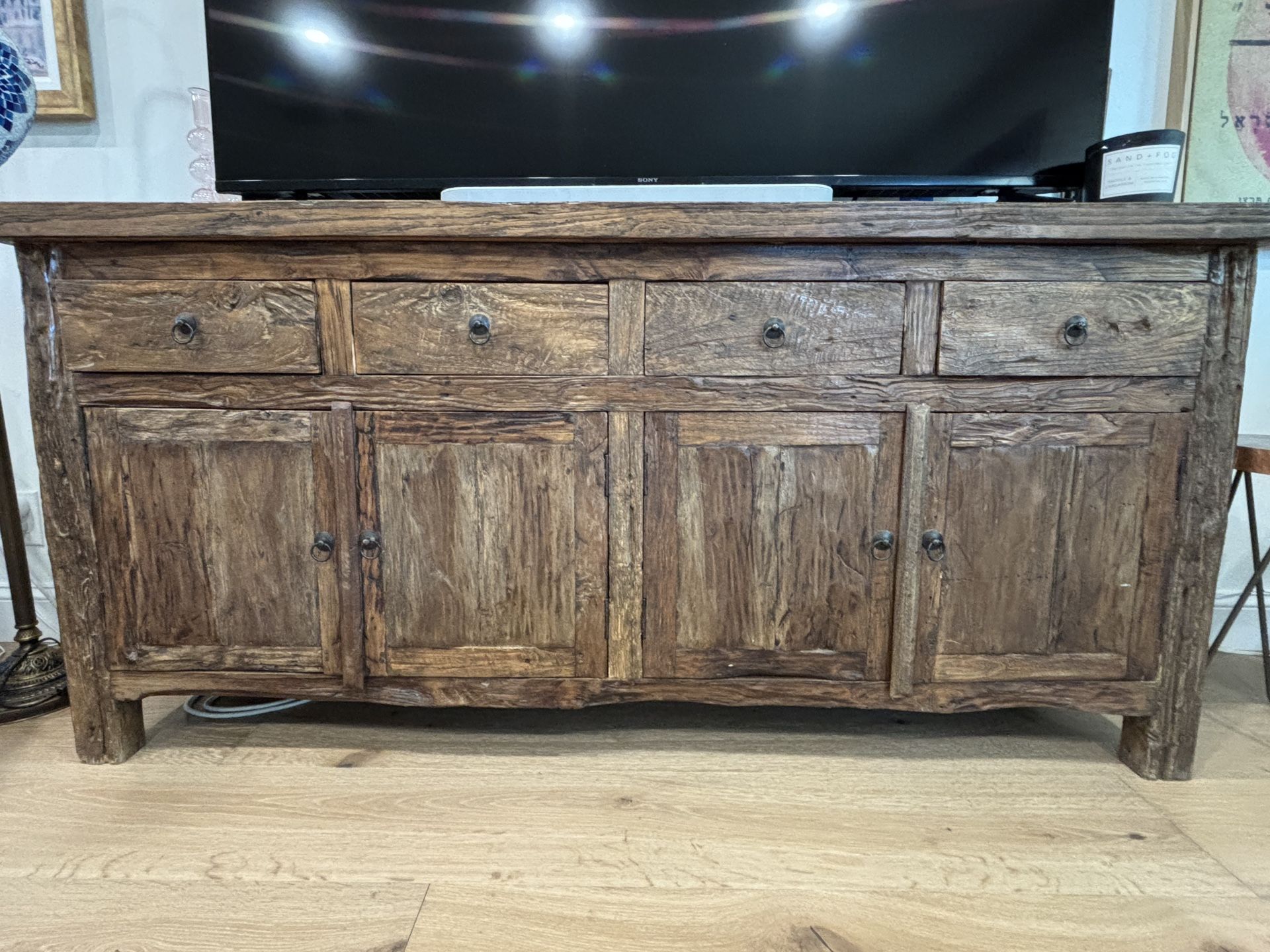 Gorgeous Jungle Rustic Vintage Cabinet, Solid Wood.