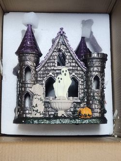Bath & Body Works Halloween 2023 Luminary 3 Wick Haunted Castle Candle Holder