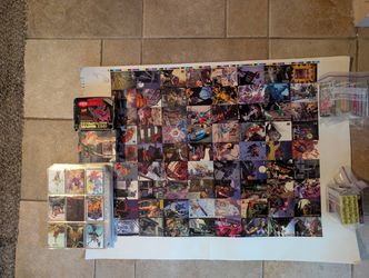 Marvel Trading Cards and Signed Joe Quesada Proof Sheet