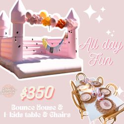 Bouncer and kids chairs n table