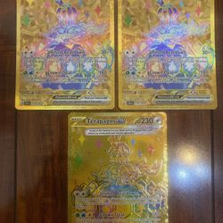 Pokemon Terapagos EX Stellar Crown & Prismatic Evolutions Hyper Rare Gold Lot NM