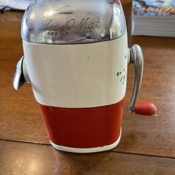 Antique Hand Crank Iso Matic Ice Crusher With Catching Tray Still Works